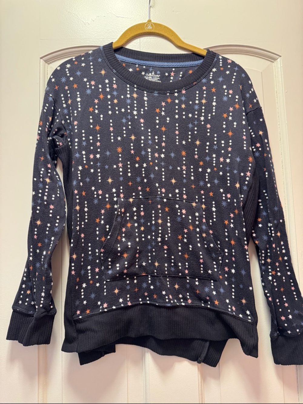 Cuddl Duds Black Star & Dot Print PJ Matching Set